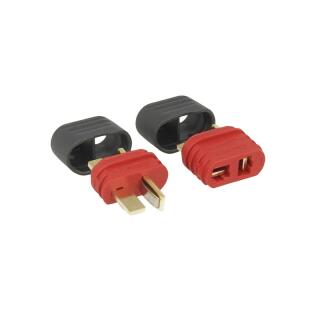 Deans Hochstromstecker Paar - V3 - mit Schutzkappe, T-Connector