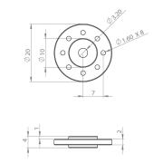 Servo horn Package for DS1210, DS1009