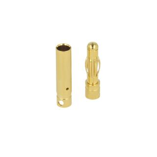 4 mm Goldstecker, Stecker u. Buchse