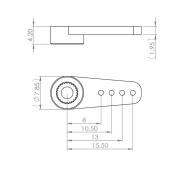 Servo Metal Horn L:22 - HBL6625/M, DS75K/N, HV75K/N, HV6130/H - 2pcs