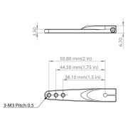 Servohorn einseitig Metall M3 - L 1.5/1.75/2 in - HBL8X0,...