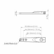 Servohorn einseitig Metall M3 - L 1.5/1.75/2 in - for HV9767, 9780, 737, 747/R