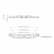 Servohorn zweiseitig Metall abgewinkelt M3 - L 2.5/3/3.5 in - for HV9767, 9780, 737, 747