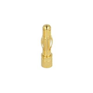 4 mm Serrated Gold Connector - male