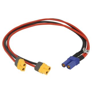 Power supply Y-connection cable for iSDT SP3060 - EC5 female to 2 pair XT60 female - 40cm