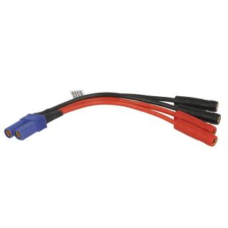 Y-Anschlusskabel für Netzteile mit EC5 Stecker - EC5 Buchse zu 2 Paar 4mm Bananen Stecker Buchse