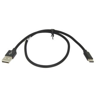 USB-A Stecker zu USB-C Stecker - USB 2.0 Daten Kabel - schwarz - 0,5 m